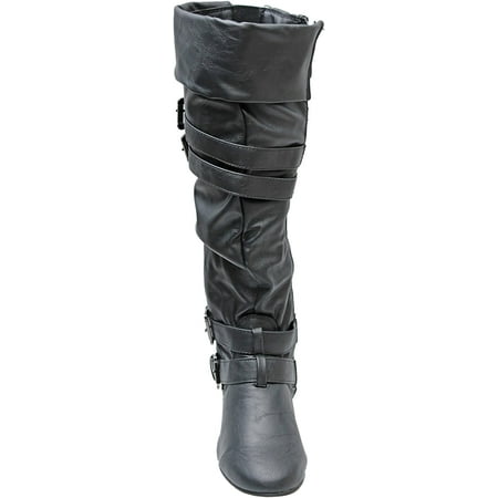 Link Tamika-42K Children Girls Comfort Slouch Cozy Slip On Buckle Boots Link Tamika-42K Children Girls Comfort Slouch Cozy Slip On Buckle Boots